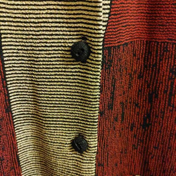 Michael Phillips Shirt Women's Plus 18 Button Front Multicolor Patchwork Stretch - Picture 2 of 11